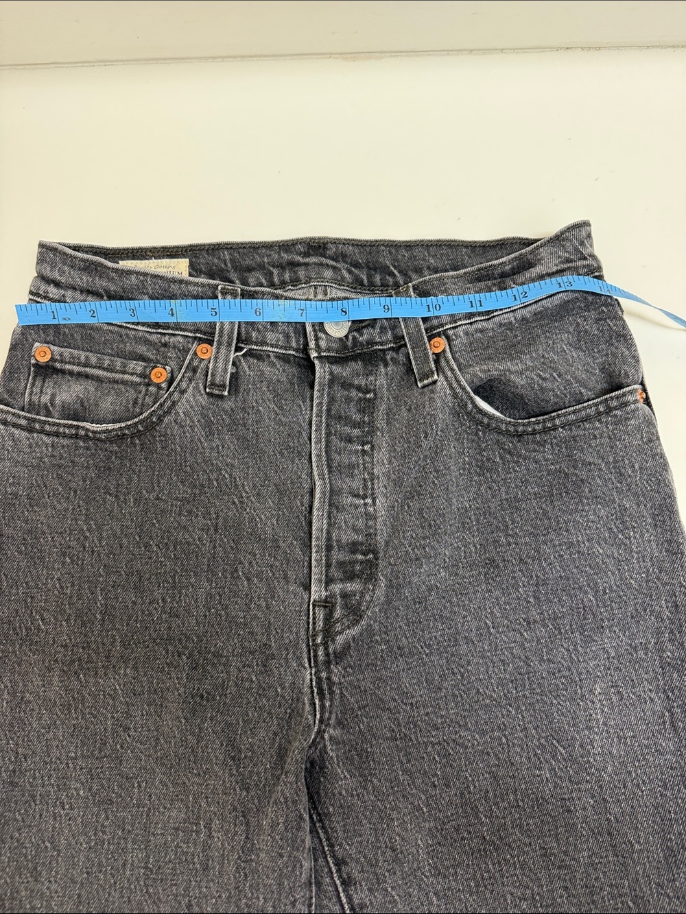 Levi's  501 Charcoal Straight Leg Jeans-Button Front - Picture 6 of 8